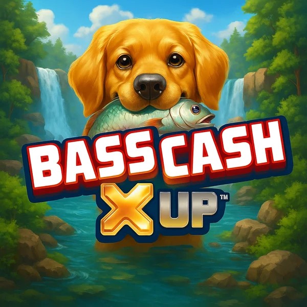 Bass Cash X UP slot logo by Alchemy Gaming at Wildsino Casino